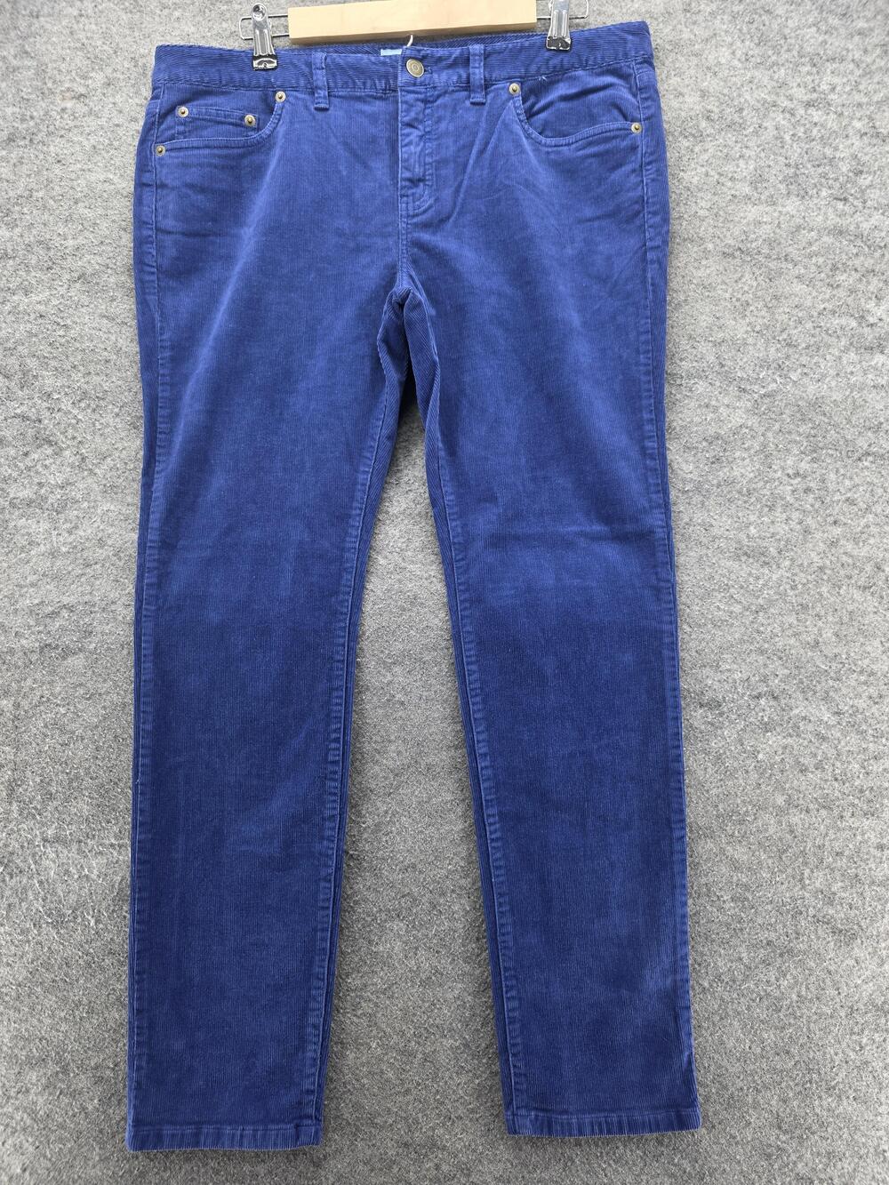 Vineyard Vines Pants Womens 12 Blue Corduroy 5 Pocket Stretch Deep Bay NWT Soft